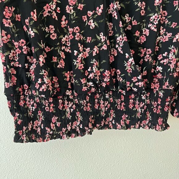 INC Long Sleeves Women Mesh floral blouse M - Picture 4 of 6